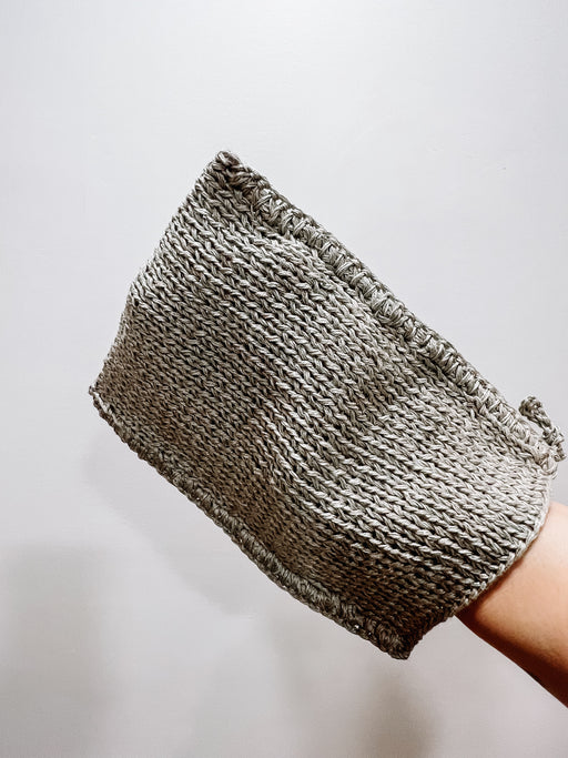 Fog Linen- Knitted Body Wash Cloth Mitt