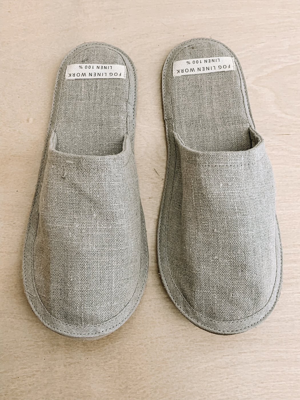 Fog Linen- Linen Slippers Natural